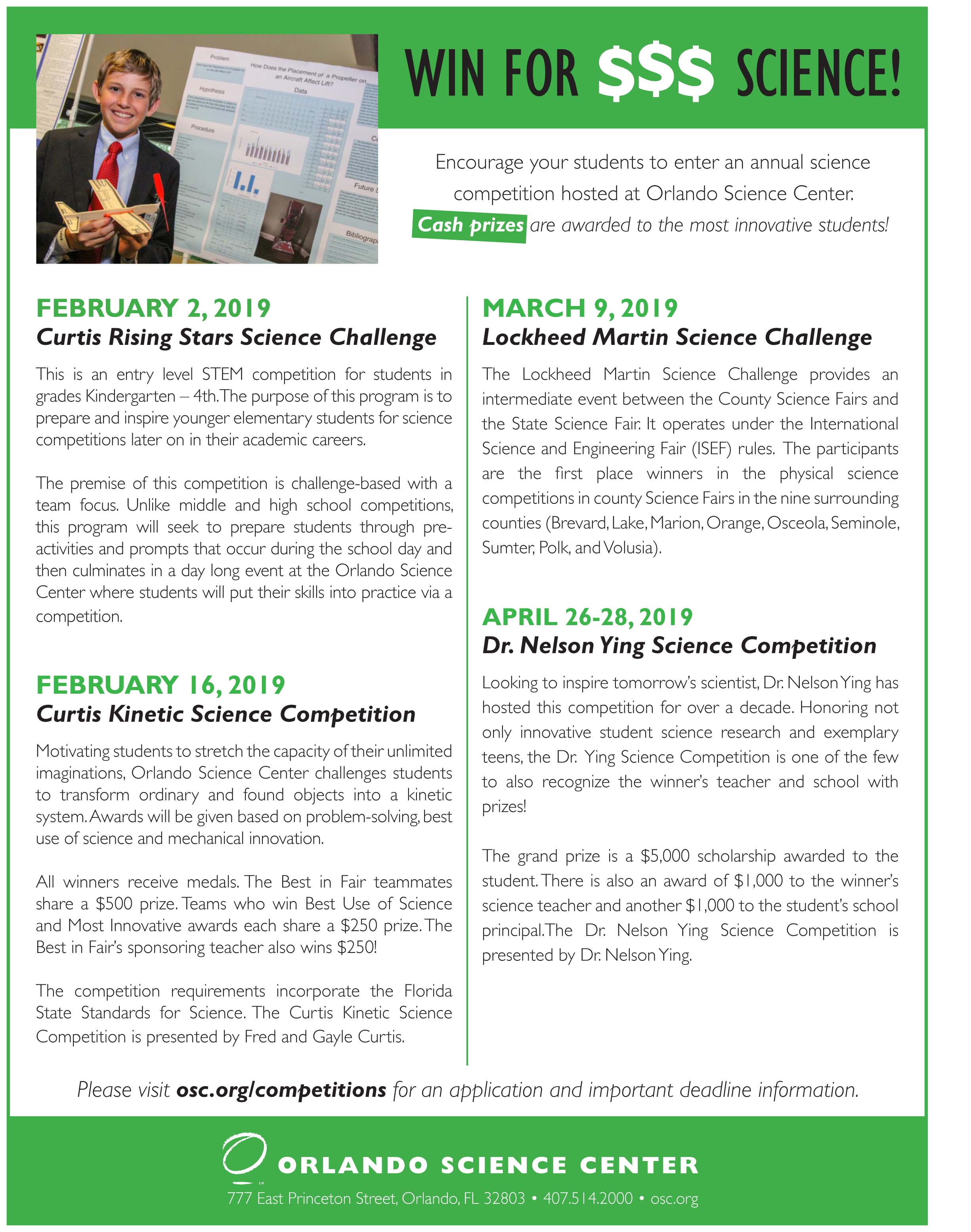 Curtis Rising Stars Science Competition — Orlando Science Center